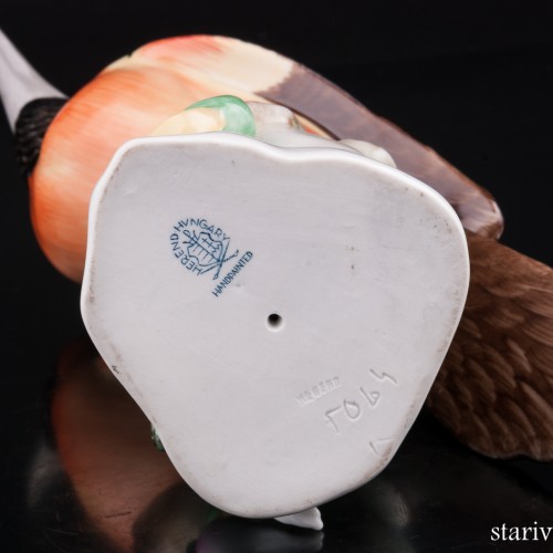 Фигурка птицы Странствующий дрозд, Herend, Венгрия.