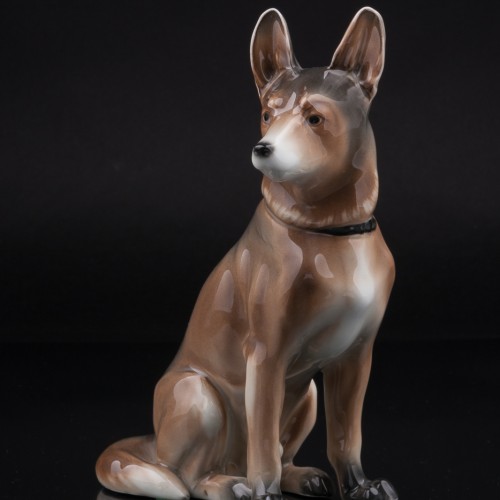 Фарфоровая фигурка собаки Овчарка, Karl Ens, Германия, 1920-30 гг.