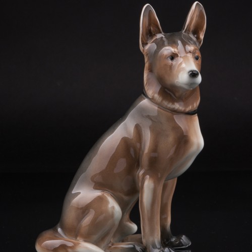 Фарфоровая фигурка собаки Овчарка, Karl Ens, Германия, 1920-30 гг.