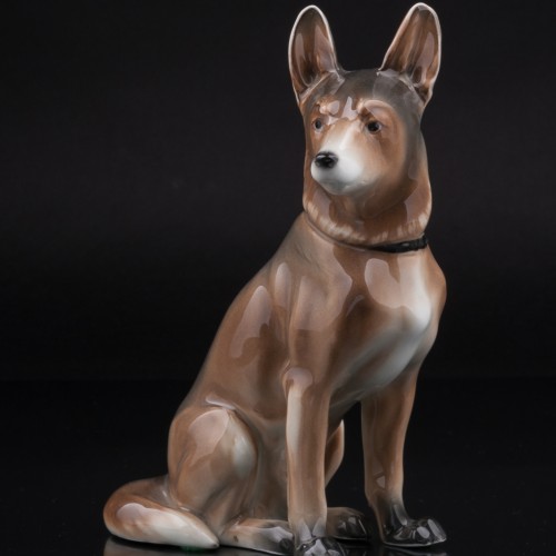 Фарфоровая фигурка собаки Овчарка, Karl Ens, Германия, 1920-30 гг.