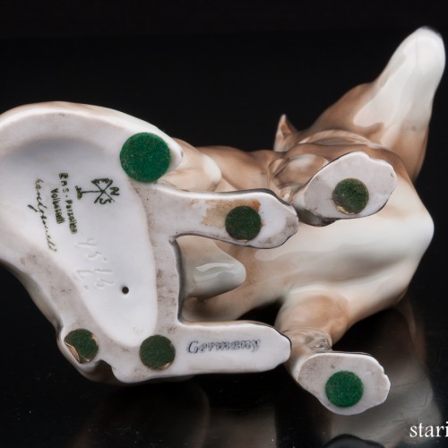 Фарфоровая фигурка собаки Овчарка, Karl Ens, Германия, 1920-30 гг.