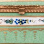 Зеленая шкатулка с цветочным узором, Limoges, Франция, сер. 20 в