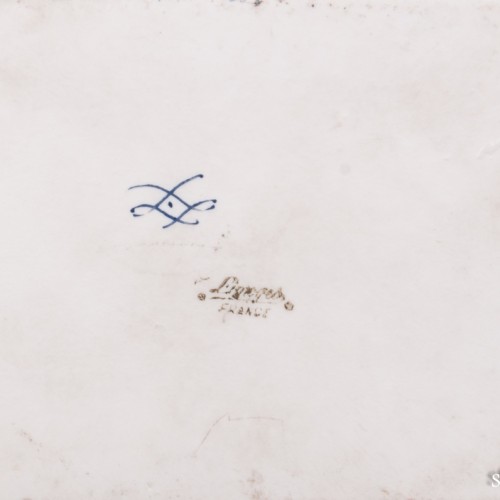 Зеленая шкатулка с цветочным узором, Limoges, Франция, сер. 20 в