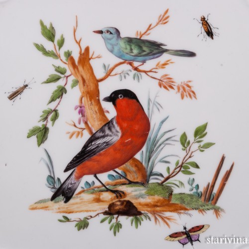 Фарфоровое блюдо "Птицы", Meissen, Германия, кон. 19 в