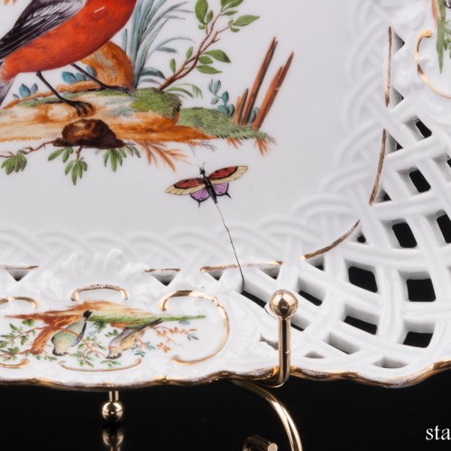 Фарфоровое блюдо "Птицы", Meissen, Германия, кон. 19 в