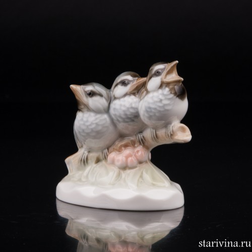 Три птенца, миниатюра, Hutschenreuther, Германия