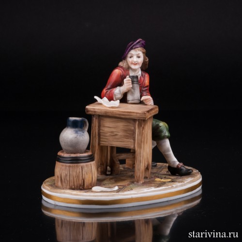 Композиция из фарфора "В таверне", Германия, пер. пол. 20 в.