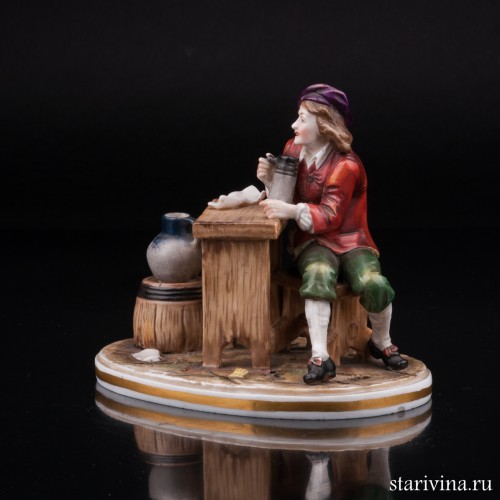 Композиция из фарфора "В таверне", Германия, пер. пол. 20 в.