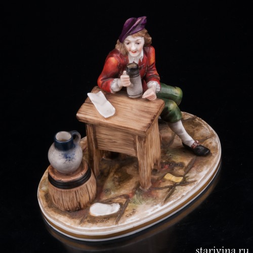 Композиция из фарфора "В таверне", Германия, пер. пол. 20 в.