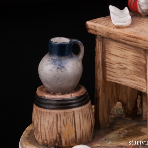 Композиция из фарфора "В таверне", Германия, пер. пол. 20 в.