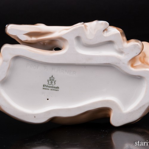 Фарфоровая статуэтка Олениха с олененком, Eschenbach, Германия, 1930-50 гг.