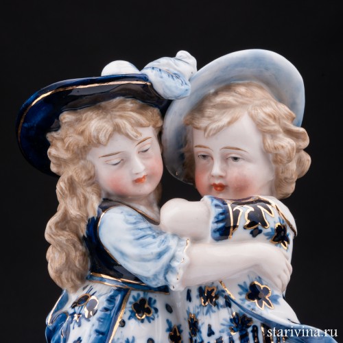 Девочка и мальчик в шляпах, Германия, Scheibe-Alsbach, Германия, 1887-1900 гг