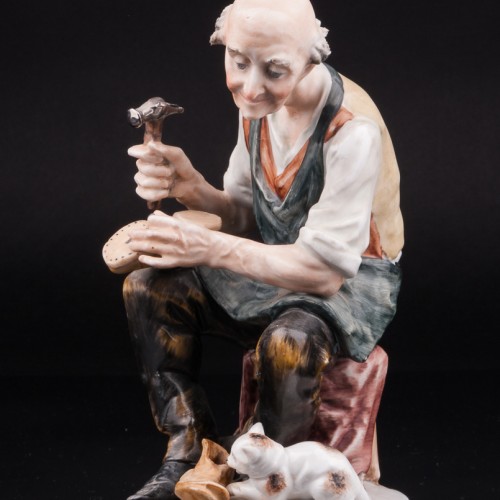 Башмачник и котенок, Capodimonte, Италия