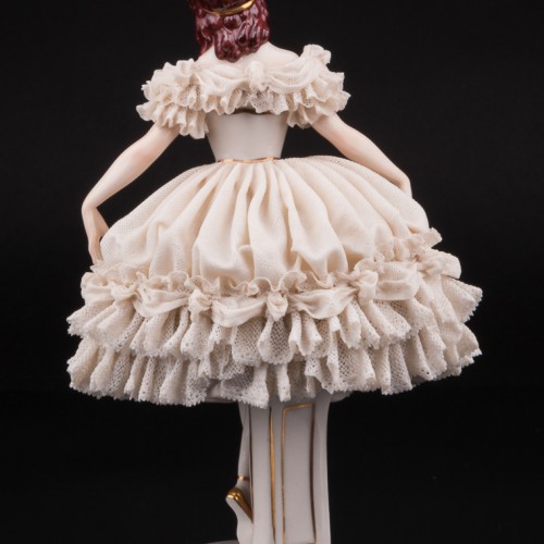 Балерина в белом платье, кружевная, Rudolf Kammer, Германия, 1940-50 гг