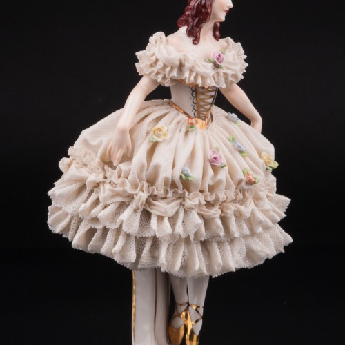 Балерина в белом платье, кружевная, Rudolf Kammer, Германия, 1940-50 гг