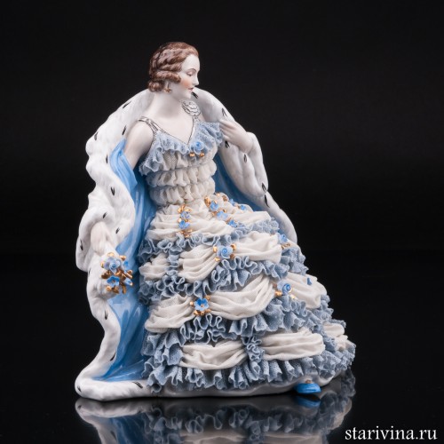 Дама в собольей шубе, кружевная, Muller & Co, Германия, 1907-52 гг