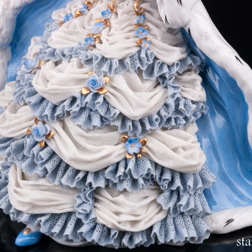 Дама в собольей шубе, кружевная, Muller & Co, Германия, 1907-52 гг