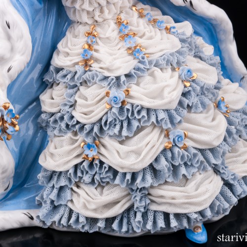 Дама в собольей шубе, кружевная, Muller & Co, Германия, 1907-52 гг