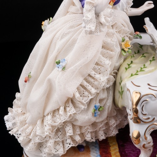 Группа у рояля, кружевная, Дрезден, Германия, сер. 20 в