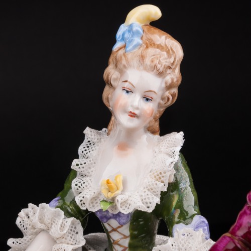 Группа у рояля, кружевная, Дрезден, Германия, сер. 20 в