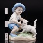 Мальчик, играющий с кошкой, Royal Worcester, Великобритания, сер. 20 в