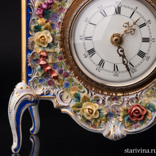 Фарфоровые Часы, Дрезден, Германия, сер. 20 в