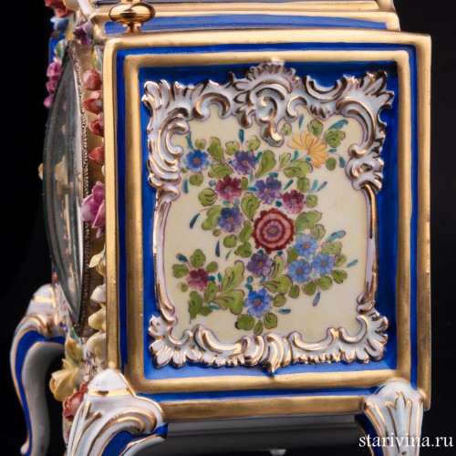 Фарфоровые Часы, Дрезден, Германия, сер. 20 в