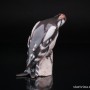 Фигрука птицы из фарфора Пестрый дятел на пне, Bing & Grondahl, Дания.