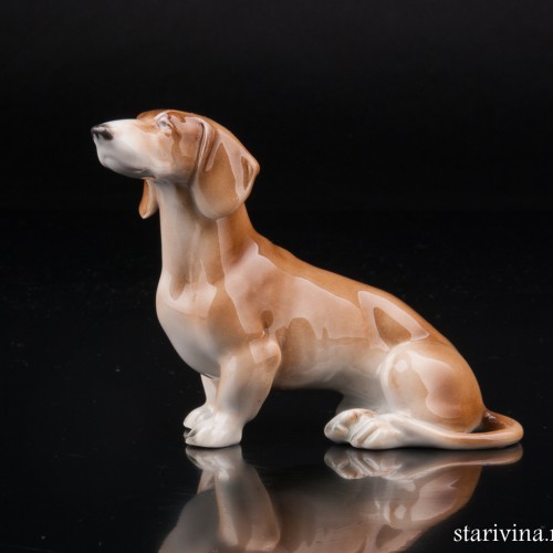 Сидящая такса, миниатюра, Metzler & Ortloff, Германия, сер. 20 в