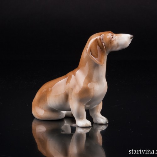 Сидящая такса, миниатюра, Metzler & Ortloff, Германия, сер. 20 в