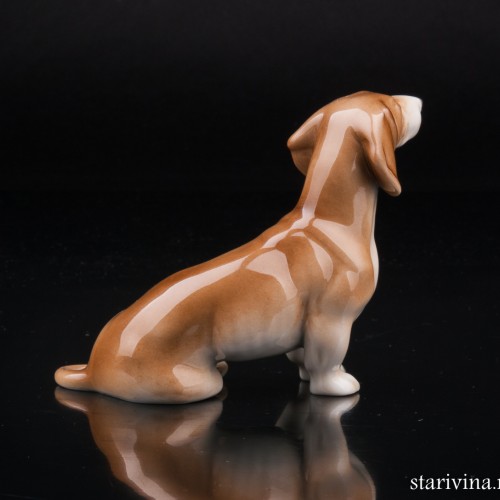 Сидящая такса, миниатюра, Metzler & Ortloff, Германия, сер. 20 в