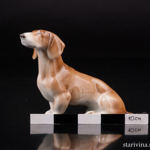 Сидящая такса, миниатюра, Metzler & Ortloff, Германия, сер. 20 в