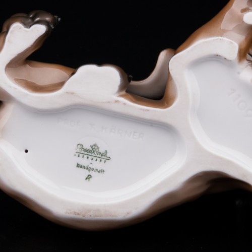 Лежащий щенок таксы, Rosenthal, Германия, 1960 гг