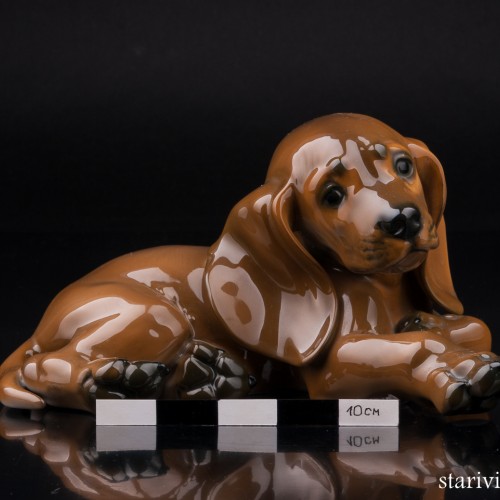 Лежащий щенок таксы, Rosenthal, Германия, 1960 гг