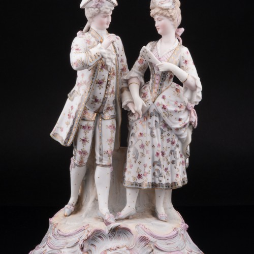 Романтическая пара с веером, Германия, кон. 19 в