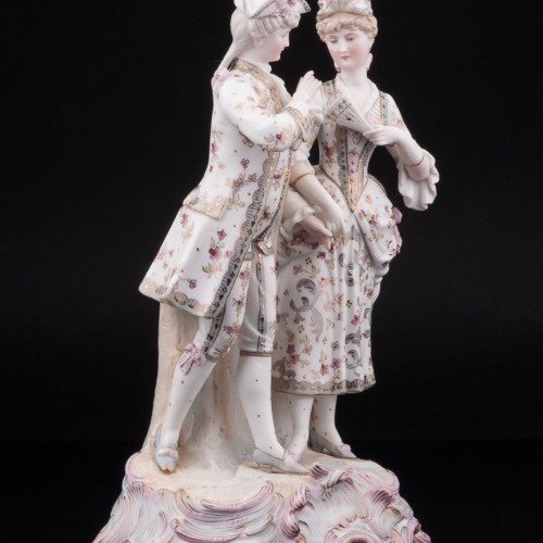 Романтическая пара с веером, Германия, кон. 19 в