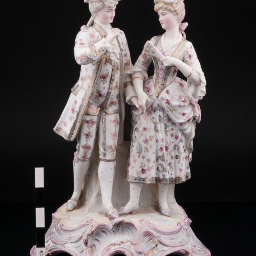 Романтическая пара с веером, Германия, кон. 19 в