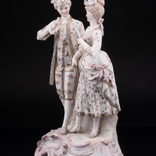 Романтическая пара с веером, Германия, кон. 19 в