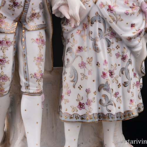 Романтическая пара с веером, Германия, кон. 19 в