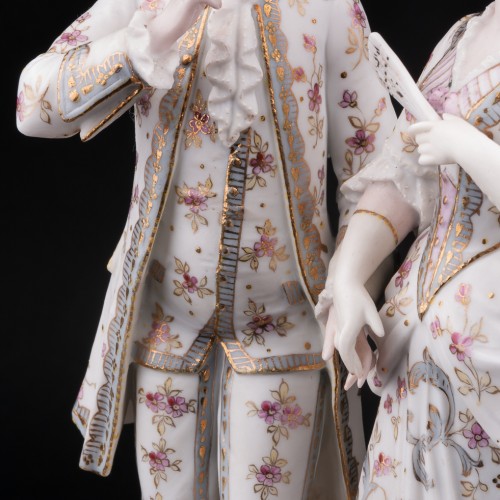 Романтическая пара с веером, Германия, кон. 19 в