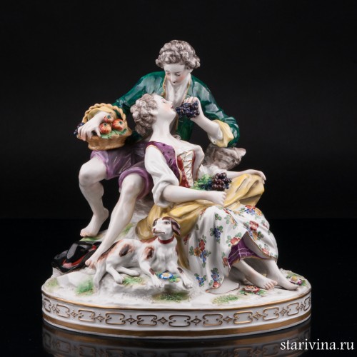 Пара с виноградом, Volkstedt, Германия, кон. 19 в