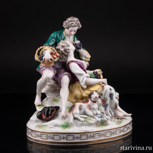 Пара с виноградом, Volkstedt, Германия, кон. 19 в