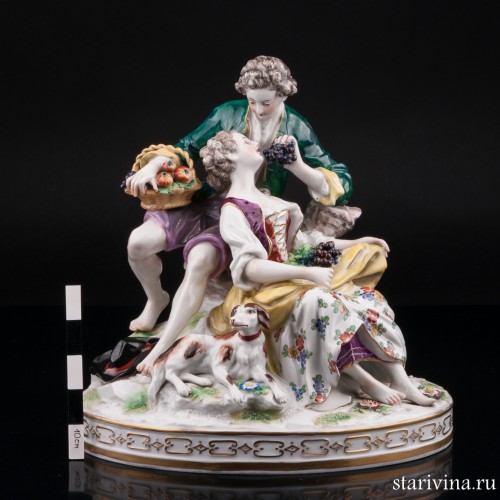 Пара с виноградом, Volkstedt, Германия, кон. 19 в