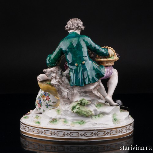 Пара с виноградом, Volkstedt, Германия, кон. 19 в