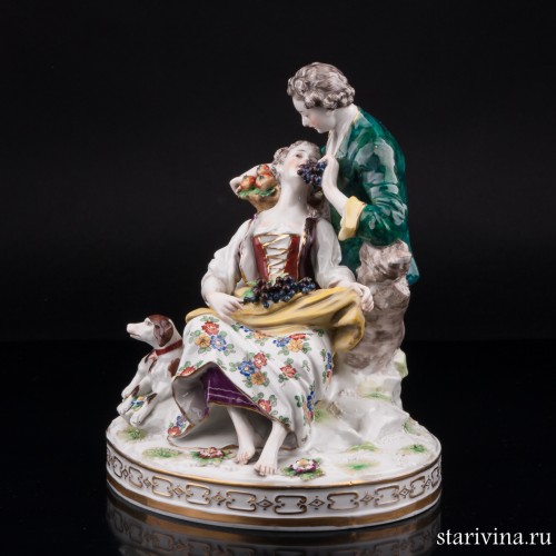 Пара с виноградом, Volkstedt, Германия, кон. 19 в