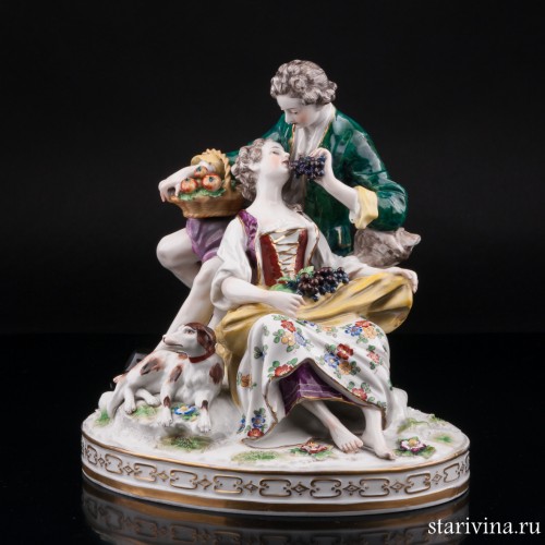 Пара с виноградом, Volkstedt, Германия, кон. 19 в