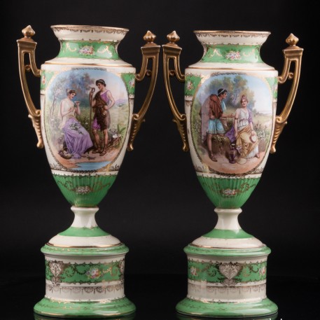 Две вазы, Royal Wien, Австрия, кон. 19 в