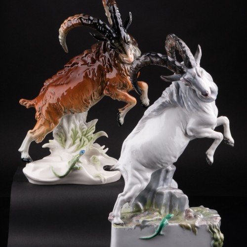 Горный козёл с ящерицей, Karl Ens, Германия, 1930 гг