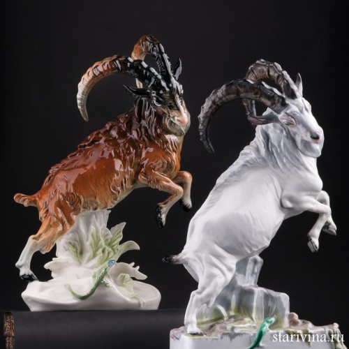 Горный козёл с ящерицей, Karl Ens, Германия, 1930 гг