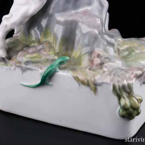 Горный козёл с ящерицей, Karl Ens, Германия, 1930 гг